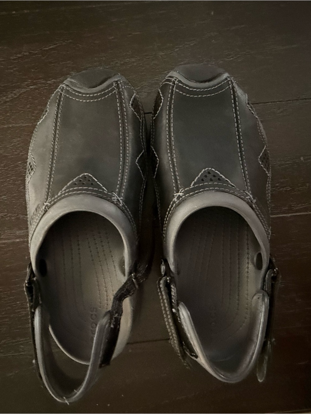 CROCS Men’s Black Slip-On Sandal with Heel Strap